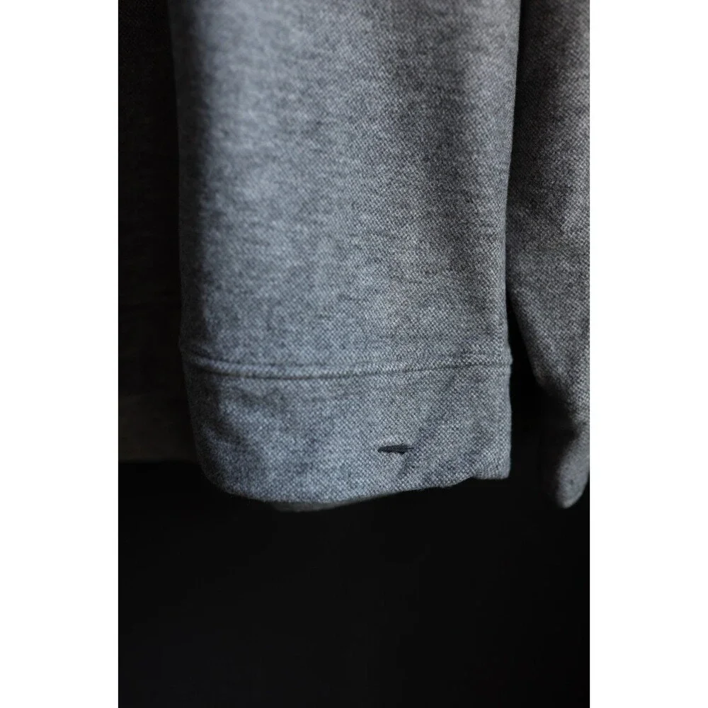 Jachs New York Grey Crew Neck Long Sleeve Sweater Sweatshirt Wool Blend Large